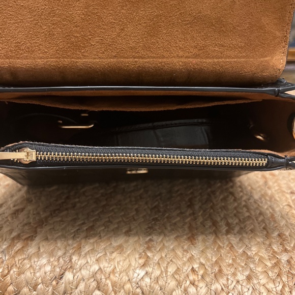 Coach Morgan Top Handle Satchel Bag in Black Croc Embossed leather - Picture 5 of 6